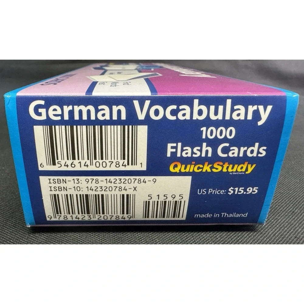 German Vocabulary Flash Cards 1000 Quick Study 4 Test By Topic